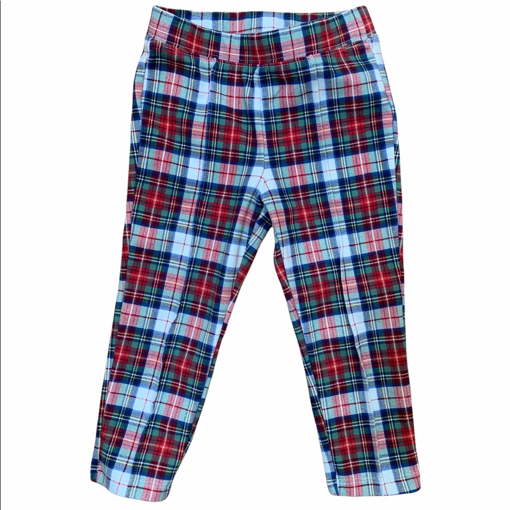 baby GAP Plaid Pin Tuck Leggings Christmas Holiday Toddler Girl Size 2